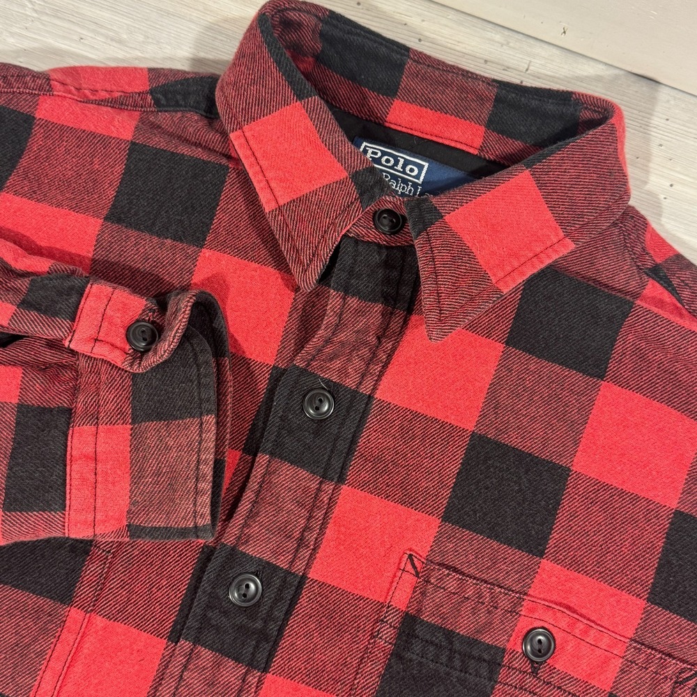 VTG Polo Ralph Lauren Mens Jacket Insulated Farrell Cotton Lining Red Size S